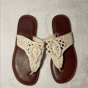 Torrid Cream Woven Sandals